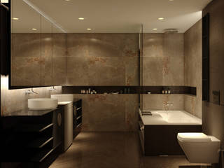 BANYO PROJESİ, WALL INTERIOR DESIGN WALL INTERIOR DESIGN Modern bathroom