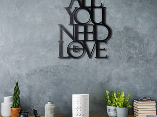ALL YOU NEED IS LOVE, BYSTAG BYSTAG ตกแต่งภายใน โลหะ Black
