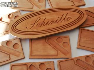 Taglieri in legno personalizzati, INCORNICIARE INCORNICIARE Rustic style kitchen Solid Wood Brown