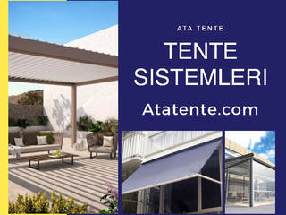 İzmir Tente Satış Firması, Ata Tente Ata Tente 아시아스타일 발코니, 베란다 & 테라스 우드 우드 그레인