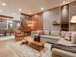 A Sprawling Luxury Space Tailored with finest of Finishes by D'LIFE., DLIFE Home Interiors DLIFE Home Interiors 모던스타일 거실