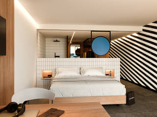 Zag Hotel designed by Moem Studio, Mineheart Mineheart Murs & Sols modernes