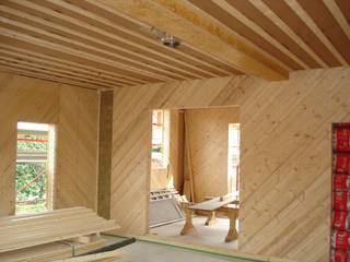 Casa in xlam , BCL Bergamasca Costruzioni Legno BCL Bergamasca Costruzioni Legno Prefabricated home Engineered Wood White