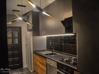 Mutfak Tasarımı, NEG ATÖLYE İÇ MİMARLIK NEG ATÖLYE İÇ MİMARLIK Modern Kitchen Granite Black