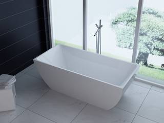 Vasca d bagno freestanding rettangolare bianca 170x80 o 179x80, Bagno Italia Bagno Italia Ванна кімната Дерево-пластичний композит