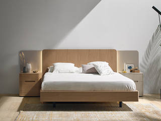 NOX _ изголовье LAND, MOBENIA® MOBENIA® Minimalist bedroom Engineered Wood Transparent