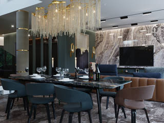 Luxury design in Dubai by VITTAGROUP studio, VITTAGROUP VITTAGROUP 现代客厅設計點子、靈感 & 圖片