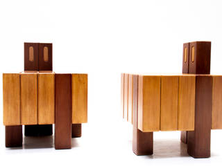 Mobiliários de Design Assinados por Pedro Galaso, Studio Pedro Galaso Studio Pedro Galaso Nowoczesne domy Lite drewno Wielokolorowy