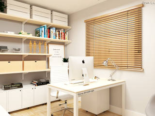 Primeiro Estudo de um Home-Office, Arq. Ana Lucia Madruga Arq. Ana Lucia Madruga Modern study/office