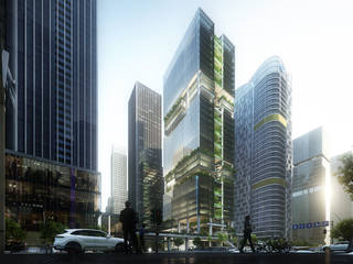 Transsion Tower, Building in ‘Spirits of the Internet’ , Architecture by Aedas Architecture by Aedas Commercial spaces