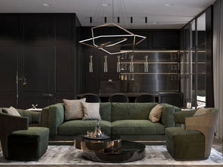 UI051, YOUSUPOVA YOUSUPOVA Moderne Wohnzimmer