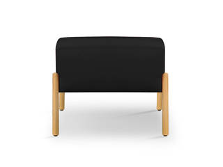 COD ottoman - beech wood and fabric, Porventura Porventura ห้องนั่งเล่น ไม้ Wood effect