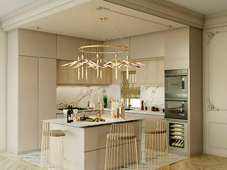 ЧАСТНЫЙ ДОМ, MOSS_Design_Studio MOSS_Design_Studio Built-in kitchens MDF