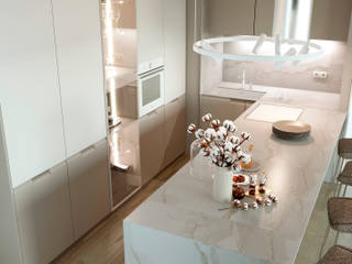 ЖК ЧЕТЫРЕ СЕЗОНА, MOSS_Design_Studio MOSS_Design_Studio Built-in kitchens MDF