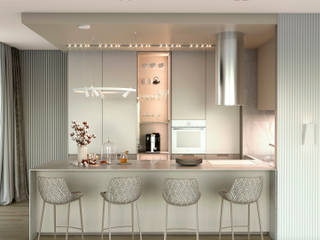 ЖК ЧЕТЫРЕ СЕЗОНА, MOSS_Design_Studio MOSS_Design_Studio Built-in kitchens MDF