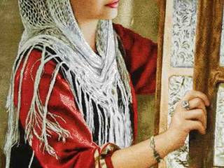 Persian Handmade Carpet Tableaus, PrestiRug PrestiRug Paredes y pisos de estilo clásico Seda Amarillo