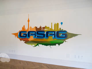 Künstlerische Wandgestaltung Gasag Büro Berlin, Graffiti und Wandmalerei | Frameless-studio UG Graffiti und Wandmalerei | Frameless-studio UG