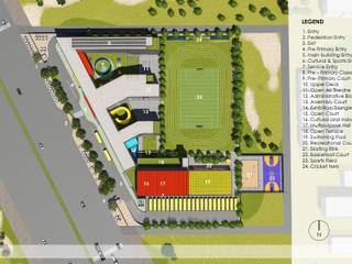 School Architecture Design in Chandigarh by Basics Architects, Basics Architects Basics Architects Espacios comerciales