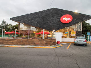 DISEÑO Y REMODELACION VIPS TAXQUEÑA, iEstudio iEstudio Commercial spaces Ceramic