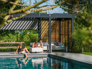 Lamellendach als vielseitige Lösung für den Garten, SPA Deluxe GmbH - Whirlpools in Senden SPA Deluxe GmbH - Whirlpools in Senden Balcon, Veranda & Terrasse minimalistes