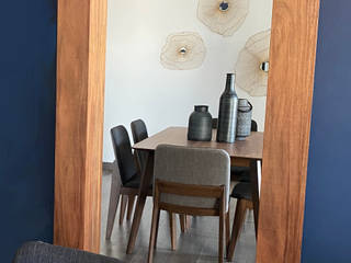 Departamento Polanco, MIRIAM ESCOBEDO INTERIORISTA MIRIAM ESCOBEDO INTERIORISTA Scandinavian style dining room Wood Wood effect