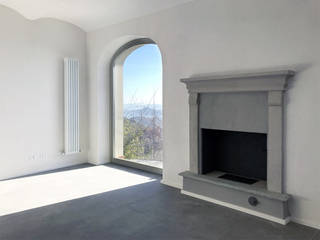 Casa vista Langhe, con3studio con3studio Minimalist living room