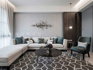 【良勳建設-蕾夢湖/青漾逸景】, SING萬寶隆空間設計 SING萬寶隆空間設計 Modern Living Room