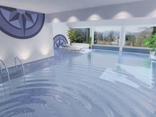 3D Visualisierung Haus am See, 3D Visualisierung epromod 3D Visualisierung epromod Infinity pool ٹائلیں