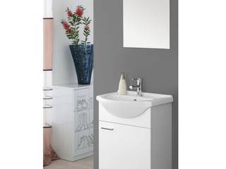 Mobile bagno sospeso con specchio 56 cm in 3 colori, Bagno Italia Bagno Italia Ванна кімната MDF