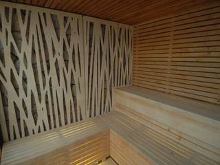 Sauna Hotel Maricel, Artspa Gunitec sas Artspa Gunitec sas Powierzchnie handlowe Lite drewno Wielokolorowy