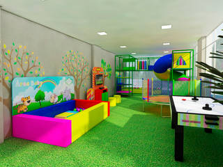 Reforma Salão de Festas Infantil, Helena Santos Arquitetura Helena Santos Arquitetura Espaços comerciais