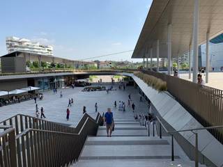 Aurisina Fiorita grey marble in CityLife's Piazza Tre Torri (Milan, Italy), Pizzul Srl Marmi Aurisina Pizzul Srl Marmi Aurisina Commercial spaces سنگ مرمر