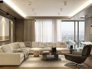 KONUT PROJESİ, WALL INTERIOR DESIGN WALL INTERIOR DESIGN Modern Living Room