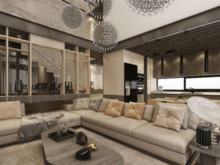 VİLLA PROJESİ, WALL INTERIOR DESIGN WALL INTERIOR DESIGN Modern living room