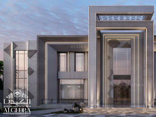 تصميم خارجي لفيلا على الطراز المعاصر في الكويت, Algedra Interior Design Algedra Interior Design فيلا
