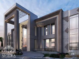 تصميم خارجي لفيلا على الطراز المعاصر في الكويت, Algedra Interior Design Algedra Interior Design فيلا