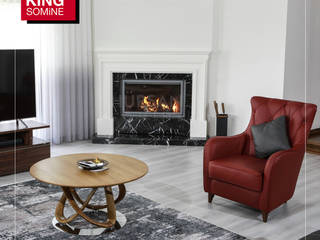 KİNG ŞÖMİNE, Kİng Şömine Kİng Şömine Living roomFireplaces & accessories Marble White