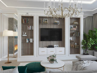 Salas de estar clássicas por Rubleva Design Clássico
