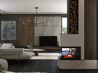 MODERN HOUSE / TOKAT, Murat Aksel Architecture Murat Aksel Architecture Modern living room لکڑی Wood effect