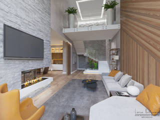 Дизайн-проект дома 294 кв.м., Дизайнер Лариса Котлярова Дизайнер Лариса Котлярова Eclectic style living room