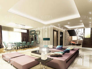 Modern living room design in Kuwait, Algedra Interior Design Algedra Interior Design Living room