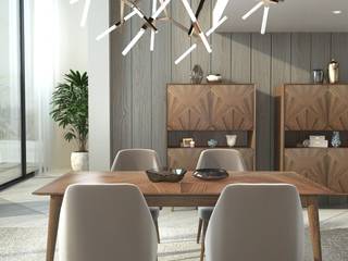 Sala de Jantar Vegas, Madeira Negra Madeira Negra Scandinavian style dining room Wood Wood effect