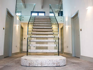 Granite & Glass Staircase, Camel Glass Camel Glass Escaleras Granito