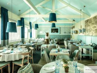 Restaurante Zizi | 2018, Atelier Susana Camelo Atelier Susana Camelo Rustic style dining room Chipboard Blue