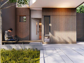BAR, Studio Benang Merah Studio Benang Merah Modern balcony, veranda & terrace