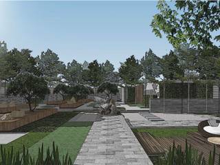 La Vie All Suites Apartments , ARLAN Landscape Architects ARLAN Landscape Architects Jardines en la fachada Granito