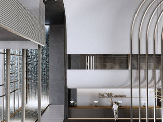 Sui Architecture | Hotel Design | Antalya, Sui Mimarlık Sui Mimarlık Nowoczesny korytarz, przedpokój i schody