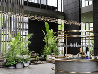 Sui Architecture | Hotel Design | Antalya, Sui Mimarlık Sui Mimarlık Hành lang, sảnh & cầu thang phong cách hiện đại