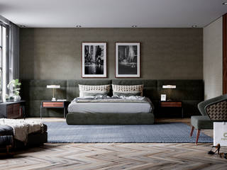 Alpha Details Minimalistyczna sypialnia