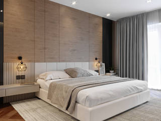 Ebeveyn yatak odası / Dortmund, Sonad Mimari Görselleştirme Sonad Mimari Görselleştirme Küçük Yatak Odası